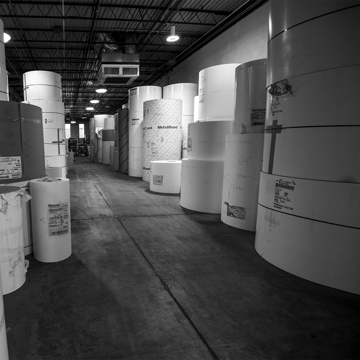 In-house roll stock inventory